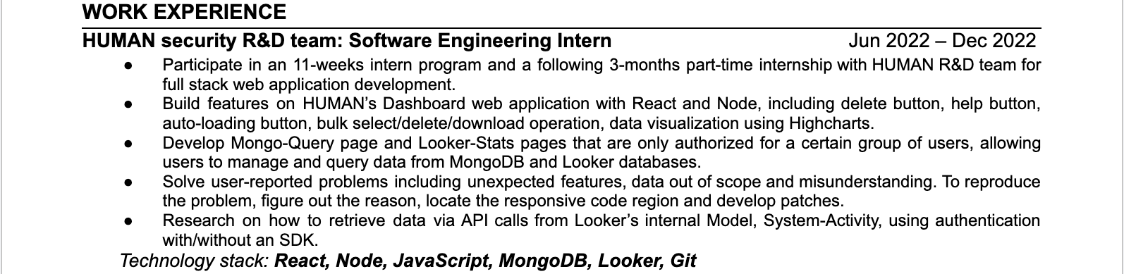 work info